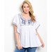  WHITE NAVY  TOP